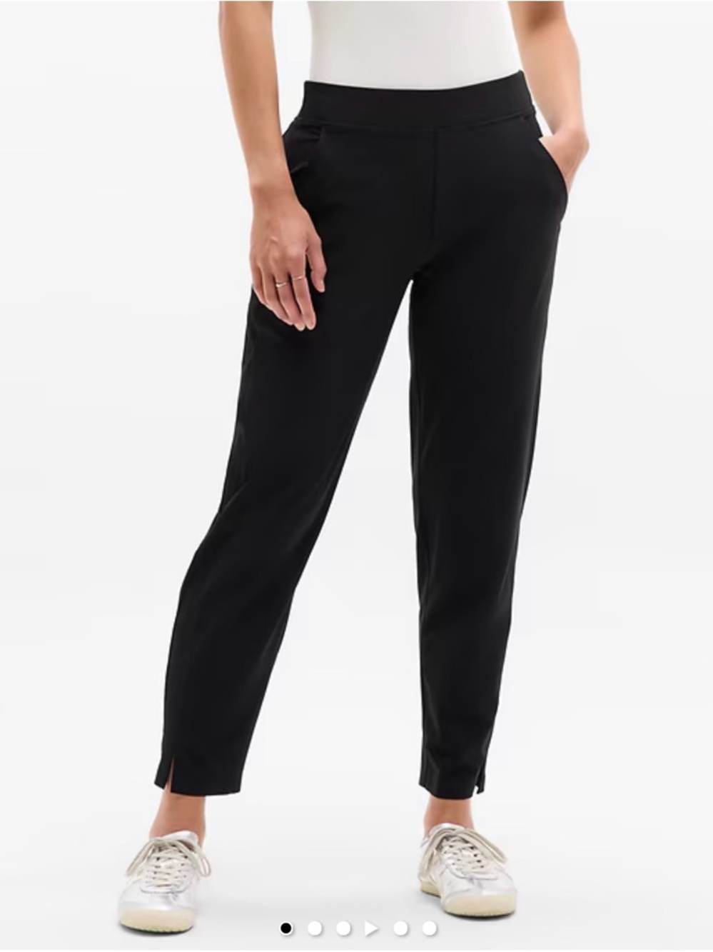 Athleta Brooklyn Women's Black Pull-On Ankle Pants